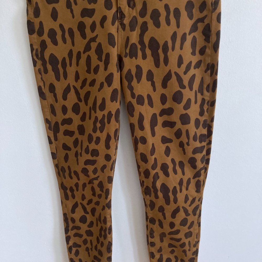 L'AGENCE Jeans Leopard Print High Waist Skinny Cropped $375 Size 28 - Picture 5 of 9